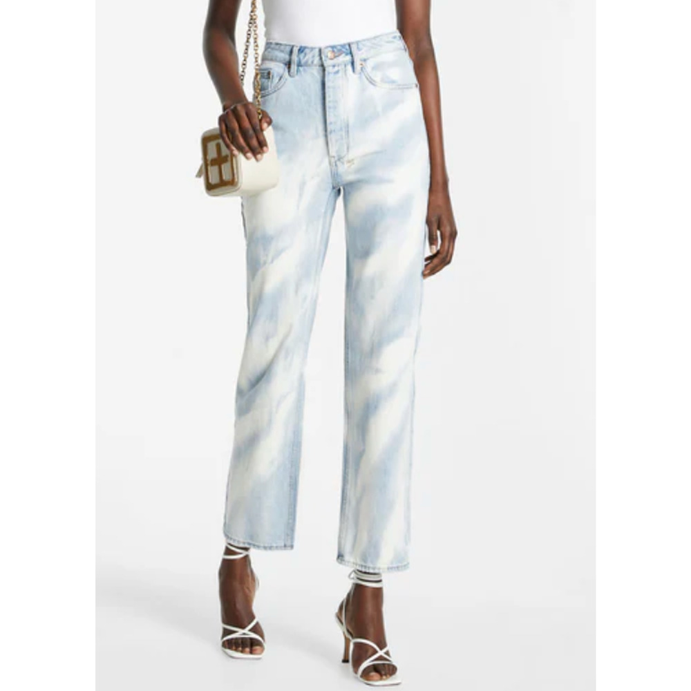 NEW KSUBI BROOKLYN MARBLE RELAXED STRAIGHT LEG JEANS SIZE 26 FREE PEOPLE